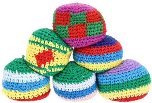 UPKOCH 6stücke Sandsäckchen Für Werbespiele Gestrickte Sandsäcke Interaktives Spielzeug Für Junge Mädchen Und Erwachsene Hand-Augen-koordination Und Teamwork Für Grillabende Familientreff