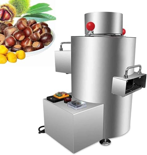 ZHLINGQ Peladora De Castañas Comercial, 1-5 Kg/Hora, Peladora De Castañas De Acero Inoxidable, 100 Kg/H, 10/12 Cuchillas, Peladora De Castañas Eléctrica Profesional,220V-12blades