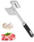 TIDEVAN Fleischhammer Fleischklopfer aus Edelstahl 27 cm Fleischklopfer Doppelseitig Antihaft Schnitzelklopfer aus Edelstahl Meat Tenderizer für Steak Schnitzel Koteletts Schwein Huhn