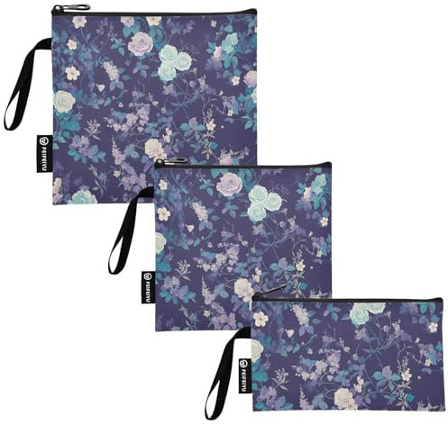 linqin Aesthetic - Paquete de 3 bolsas de viaje reutilizables para sándwich, impermeables, para dulces, frutas, cereales, organización del hogar