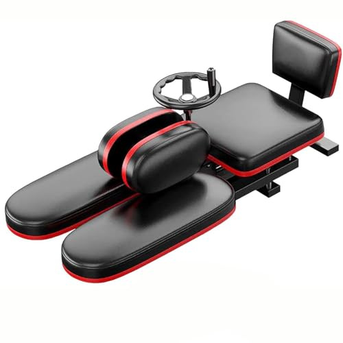 Leg Stretcher Leg Press Machine Flexibility Stretching Equipment Stretching Splits Assist Trainer Machine Heavy for Ballet Yoga Dance Home Gym Exercise (Red)