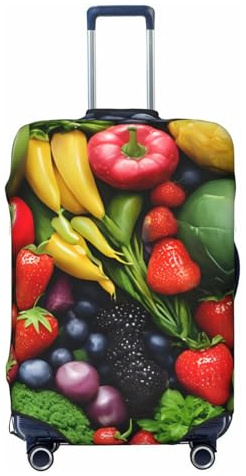 Tamiger Housse de protection universelle pour bagages Motif fruits et légumes frais, Noir , XL