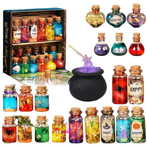 LYPPUL Zaubertrank Set, DIY Zaubertränke Kit | 20 Zaubermischung Zauberer Zaubertrank Flaschen, Zaubermischung Basteln, Kreative Geschenk für Handwerk Spielzeug Weihnachten