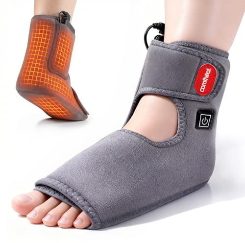 Comfheat Cordless Foot Heating Pad for Plantar Fasciitis Relief, Heated Foot Warmer with 3 Heat Levels, Heat Therapy for Arthritis, Achilles Tendonitis, Cold Feet, Sprained Ankle, Heel Spur, 1 Pack