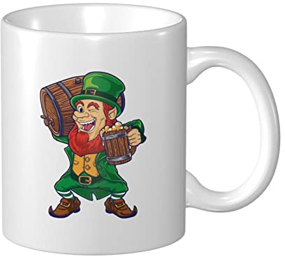 Coffee Cup Beer and Men Ceramic Cups Kitchenware with Handle Coloured Mug, for Birthday, Work, Women, 330ml