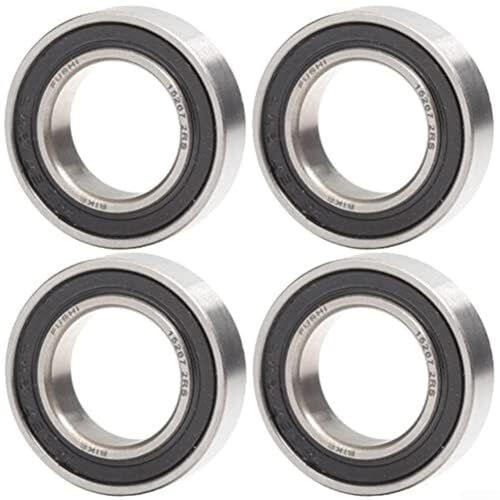 Vasiumic 4PCS Stainless Steel 15x26x7mm 15267-2RS Ball Bearings, Chrome-Plated with Rubber Seal for Classic Rear Wheel Hub, ISO 492:2005 Accurate Aperture Control
