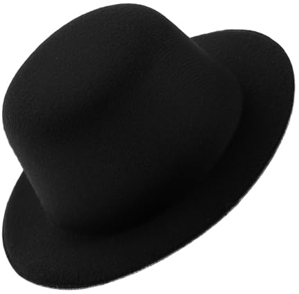 Toyvian Schwarzer Kleiner Fascinator Filzhut Weicher Plüsch Handgefertigt für Lolita Mode und Partyaccessoires