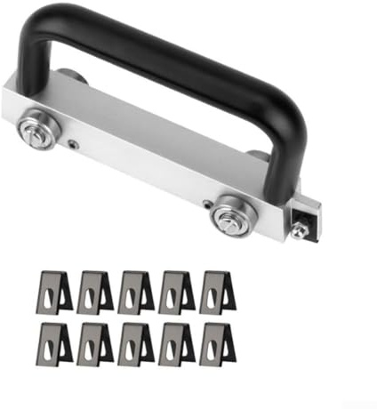 Outil de rainurage en PVC - Roue de guidage - Machine à rainurer en PVC - Outil de rainurage de sol à la main (10 petites lames)
