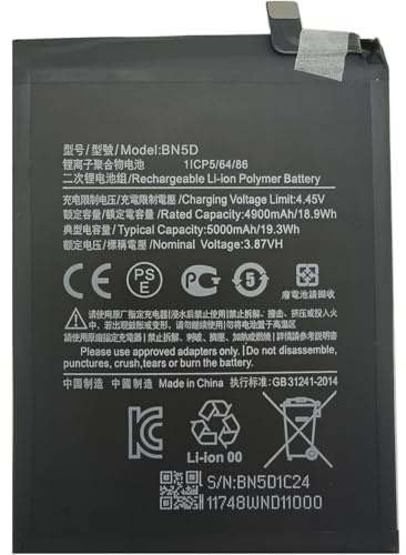 Batteria BN5D compatibile con Xiaomi Redmi Note 11 (4G/5G) 11S 10 10S