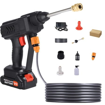 Idropulitrice a Batteria - Con Acqua a Batteria Ricaricabile Portatile - Pulitore per Auto Camper | per Auto, Muro, Finestra, Pavimento, Piante, Fiori, Irrigazione e Dettaglio