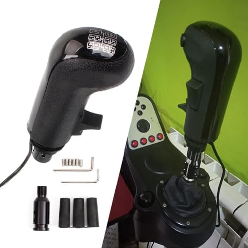 Auratrove USB Racing Simulator Shifter Knob for Logitech G27 G29 G920 TH8A, 18 Gang Switch Lever for Euro Truck for ats PC Games