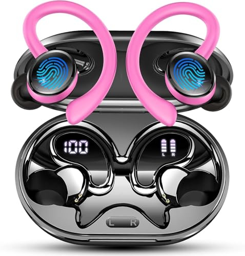 Cuffie Bluetooth, Auricolari Bluetooth 5.4 HiFi Stereo, Cuffie Wireless 50H | Sport, Cancellazione Rumore Mics, Cuffiette Bluetooth, Ricarica Rapida USB-C, IP7 Impermeabile Auricolare, Correre, Palestra