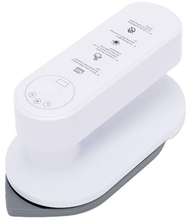 Bewinner Fer à Vapeur Portable sans Fil pour Voyage, Machine à Repasser Portable Rechargeable par USB, 3 Réglages de Température, Chaleur Rapide 30 S, Anti-rides Léger pour Vêtements (WHITE)