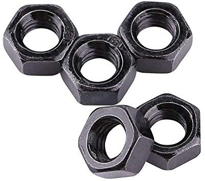 100 Piezas Tuerca Hexagonal M3, Tuercas Hexagonales DIN934 Tuercas de Acero al Carbono Negras