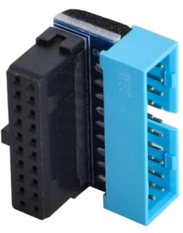 ChenYang Motherboard USB 3.0 19/20Pin Stecker auf Buchse 90 Grad nach oben abgewinkelter Verlängerungsanschlussadapter