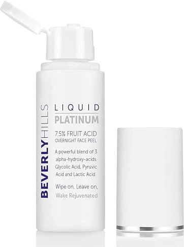 7.5% Glycolic Acid Peel with Lactic Acid & Pyruvic Acid - Face Exfoliator of Damaged & Dead Skin - Anti Aging Chemical Exfoliant for Face for Fine Lines & Wrinkles - Made in USA, 50mL by Beverly Hills