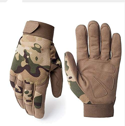 Univsal Multicam - Guantes tácticos antideslizantes para el ejército militar, para airsoft, motocycel, tiro, paintball, equipo de trabajo, camuflaje (XL)