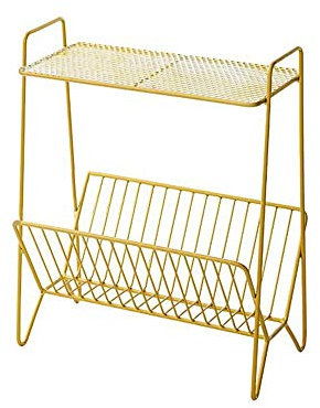 ZhaoXH-Baldas flotantes Estantería Pequeña, Rejilla Metálica, Sala De Estar Cocina Baño Estante, Revistero De Oficina/Estante Decorativo, 2 Colores Estanterías