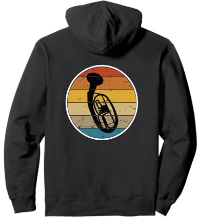 Vintage und Retro Tenorhorn Grafik Pullover Hoodie