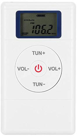 Mini Radio FM Digital, Reproductor Estéreo Portátil de Radio Pequeña y Alta Sensibilidad con Cordón y Auriculares