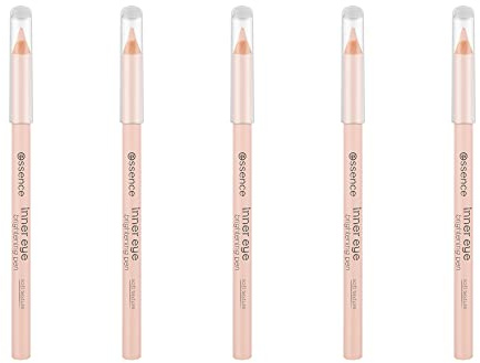 essence inner eye brightening pen, crayon khôl, texture douce, 01 everybody's shade, nude, définissant, longue tenue, éclatant, naturel, mat, lot de 5 (5 x 1,02 g)