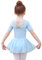 Tancefair Ballettkleidung Ballettkleid Mädchen Baumwolle Kurzarm Langarm Balletttrikot Ballettanzug Tanzkleid Tanzbody mit Chiffon Rock Tütü