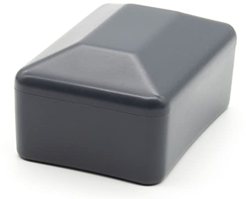Enkotrade 4 Stück Zaunkappen Anthrazit für Außenmaß 40x80 mm, Rohrkappen aus hochwertigem Kunststoff, Pyramide Rechteckig Zaunpfostenkappen Pfahl Deckel Zaunabdeckung