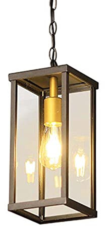 Mengjay Trade Lampade a Sospensione Impermeabile da Interno/Esterno E27 Vintage Lampadario Lampada Lanterna Illuminazione da Giardino Rurale Antico Europeo Gazebo Decor Lighting