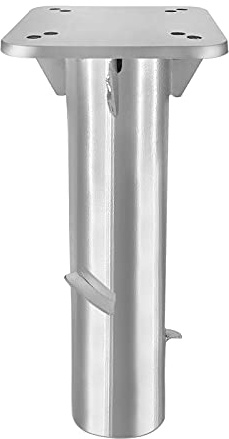 YUENFONG Metall Bodenplatte Universal Schirmständer Sonnenschirmständer, Bodenhülse Sonnenschirm Bodenanker für Gartenschirm Sonnenschirm, Silber