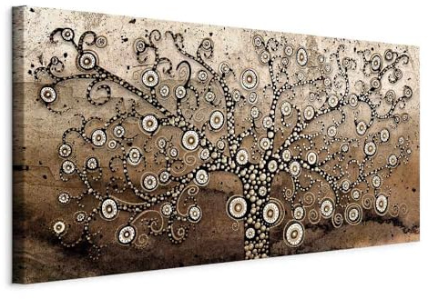 murando - Quadro Moderno Soggiorno, Gustav Klimt Albero della Vita 140x70cm | Chiodi Inclusi, 1 Pezzo, Stampa su Tela, Murale Arte, Resistenti Allo Sbiadimento, Produzione Europea