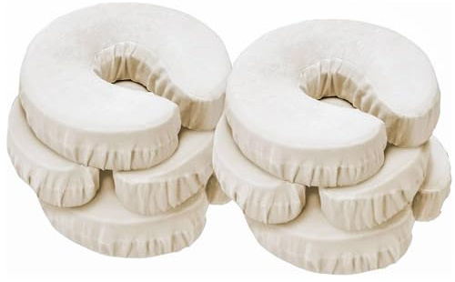Master Massage Flanell Kopfteil Kopfkissen Abdeckung Bezug Überzug waschbar 100% baumwolle für Massageliege 6er Pack, Naturfarbe