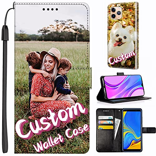 VKDHEGG Funda de piel sintética con función atril y tapa para Motorola Moto Edge 20 S30 X30 E20 E40 G Power Play Stylus, personaliza la imagen en la parte delantera trasera