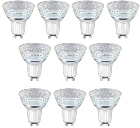 Linkind Led GU10 Lampe 35Watt Classic Glas, 2.4W Leuchtmittel ersetzt 35W, 2700K Led GU10 Warmweiß 230Lm, MR16 Reflektor mit 36° Abstrahlwinkel, Nicht dimmbar, 10 Stück