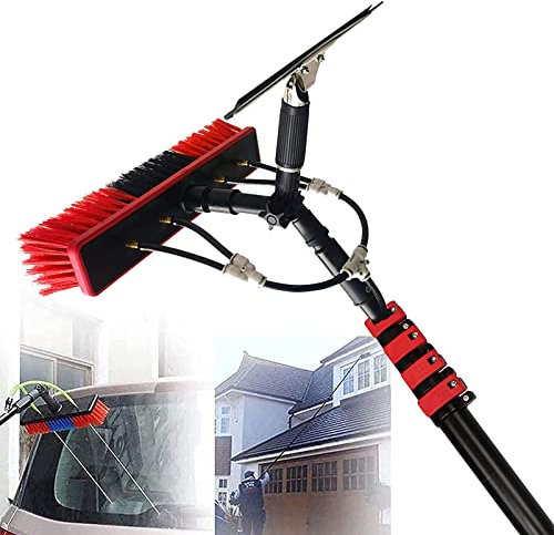 GIZMIT Water Fed Pole Kit, Window Cleaning Pole with Scraper 3.6M 5.4M 6M 7.2M 9M 12M Water Fed Telescopic Brush, Extendable Cleaner Conservatory Roof for Photovoltaic Panel Cleaning,39FT/12M