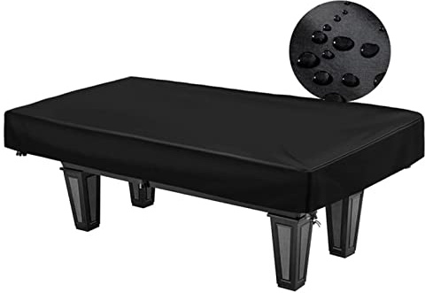 PW TOOLS Cubierta para Billar, Tela Oxford 210D 7/8/9 Pies, Cubierta Impermeable para Billar con Cordón, Protector Muebles para Interiores y Exteriores, Accesorios Billar,