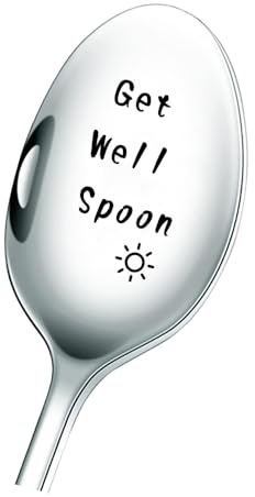 Get Well Gifts for Women Men Best Recovery Gift for Funny Food Dessert Teaspoon Engraved Stainless Steel Gift for Women Men Teenage Best Friends Christmas