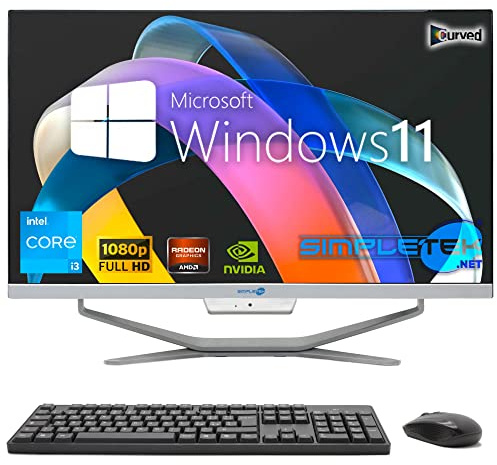 SIMPLETEK - PC All in One 24 Curvo FHD Processore Core i3 10°Gen 16GB RAM SSD 960GB | Scheda Video nVidia GTX 1650 4GB GDDR6