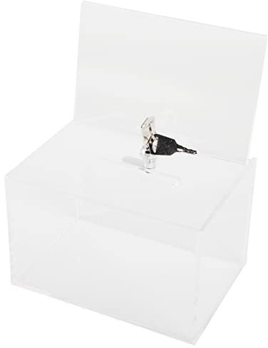 Ciieeo Spendenbox Mit Schloss Aus Acryl Transparente Wahlurne Für Fundraising-aktivitäten Robuste Und Langlebige Vorschlagsbox Für Öffentliche Einrichtungen