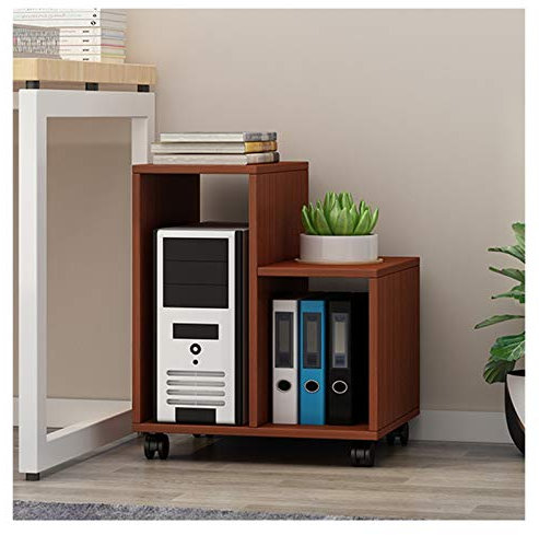 Soporte de CPU/PC Soporte Titular de la CPU de madera RACK DE ALMACENAMIENTO BAJO EL DESCRIBUCIÓN DE LA CABLA DE CPU de la CPU Soporte de rodadura extraíble PC Host Soporte de piso con 4 ruedas de rue