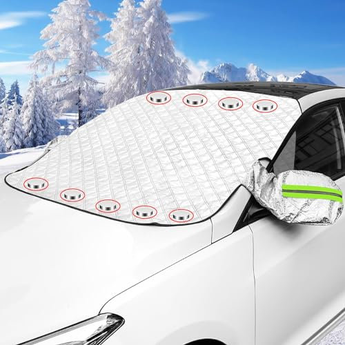 Couverture Pare Brise Avant Voiture pour R-enault Captur 2 Plug-in Hybrid | RS Line 2019-2024, Magnétiques Bâche Pare Brise Films Protection Antigel Fenetre Anti Pluie Neige l'hiver Accessoires