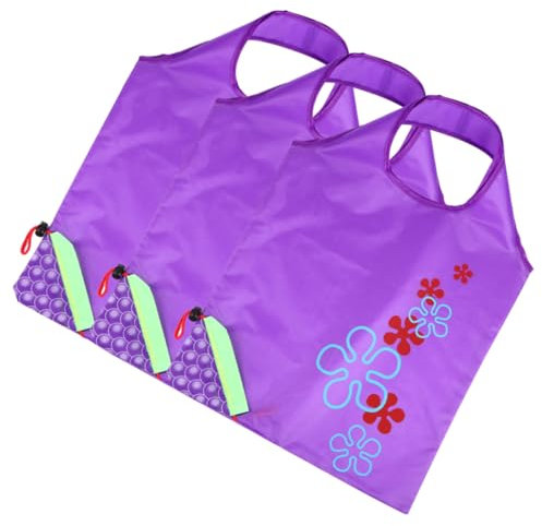 LIFKOME 3St Trauben-Einkaufstasche favorisieren wiederverwendbare Tragetaschen Aufbewahrungsbeutel Handtaschen tragbare Tasche Aufbewahrungstasche Lagerung erdbeer tasche Einkaufen Violett