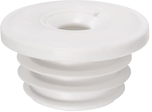 sourcing map Drain Pipe Seal Ring, Silicone Ring Washing Machine Sealing Plug, Anti-Odor Floor Drain Plug Sewer Pipe Seal Ring Sealing Cover for 45-50mm PVC Drainage Pipes, White