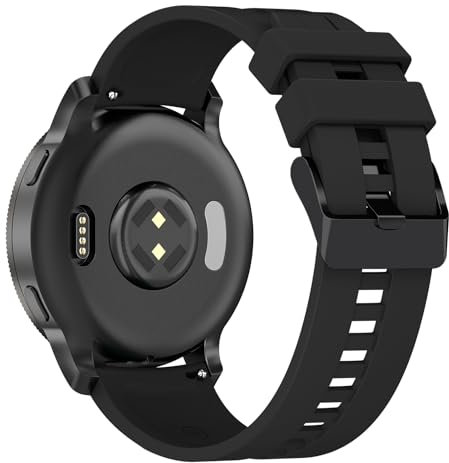 Watch Straps 22mm - Silicone Quick Release Soft Rubber Replacement Watch Bands - Multiple Colors (22mm, Z-Black)