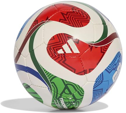 Adidas Unisex-Adult World Cup Training Sala Soccer Ball, White/Team Royal Blue/Solar Blue/Power Red, Futsal