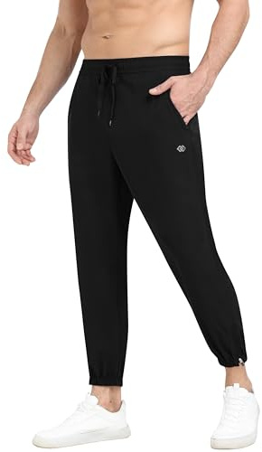 MoFiz Herren Jogginghose Leicht Sport Wanderhose mit Reißverschlusstaschen | Schnelltrocknende, Atmungsaktiv, Stretch Sweathose, Outdoor Trekkinghose, Trainingshose, Freizeithose