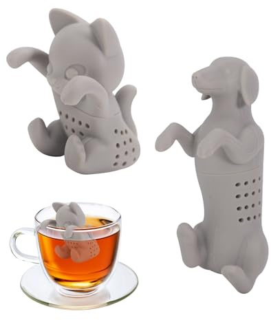 Minging 2 Stück Tee Infuser, Teesieb Für Losen Tee Teeblatt Sieb Aus Silikon Für Tasse Teekugel Teefilter Tee Ei Sieb Siebkugel Teesieb Für Die Meisten Tee Kannen Und Tee Tassen