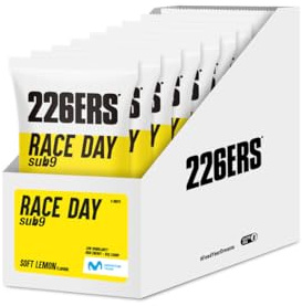 226ERS SUB9 Race Day, Bebida Energética Deportiva en Polvo, Limón 9 x 90g
