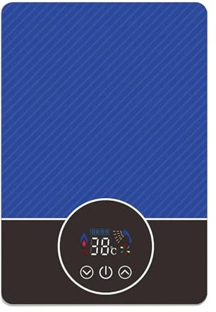 Chauffe-eau 6000W Chauffe-eau Électrique Intelligent Télécommande Chauffe-eau Instantané Sans Réservoir Cuisine Salle De Bains Douche Eau Chauffage Rapide Économisez de l'énergie(Blue B)