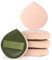 Giantree Paquete de 5 esponjas de maquillaje, esponjas de base, almohadillas de cojín (para base y polvo prensado), esponjas de mezcla sin látex para líquido, polvo prensado y polvo prensado en crema