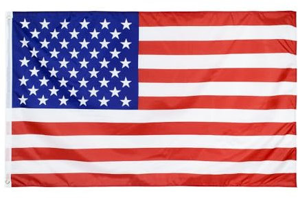 USA Flag 90x150cm Heavy-Duty Polyester American Flag with Brass Grommets, Fade Resistant 4th of July Decoration for Outdoor/Indoor - World Cup, Garden, Party, Bar (1 Piece)